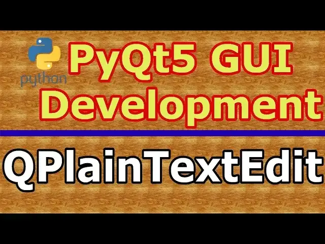 'Video thumbnail for QPlainTextEdit Example In PyQt5'
