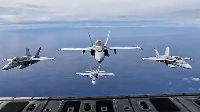 'Video thumbnail for Marine Corps Aviation • F/A-18 Hornet Mass Launch (2019)'