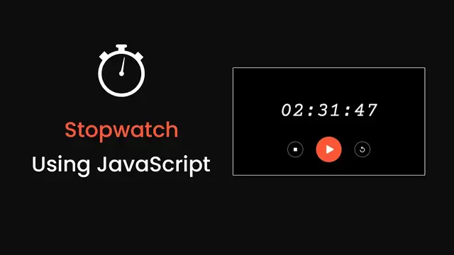 Video thumbnail for How To Create A Stopwatch Using JavaScript _ Make Stopwatch With HTML, CSS And JavaScript
