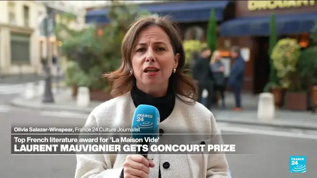 'Video thumbnail for France's Goncourt literary prize awarded to Laurent Mauvignier for family saga'