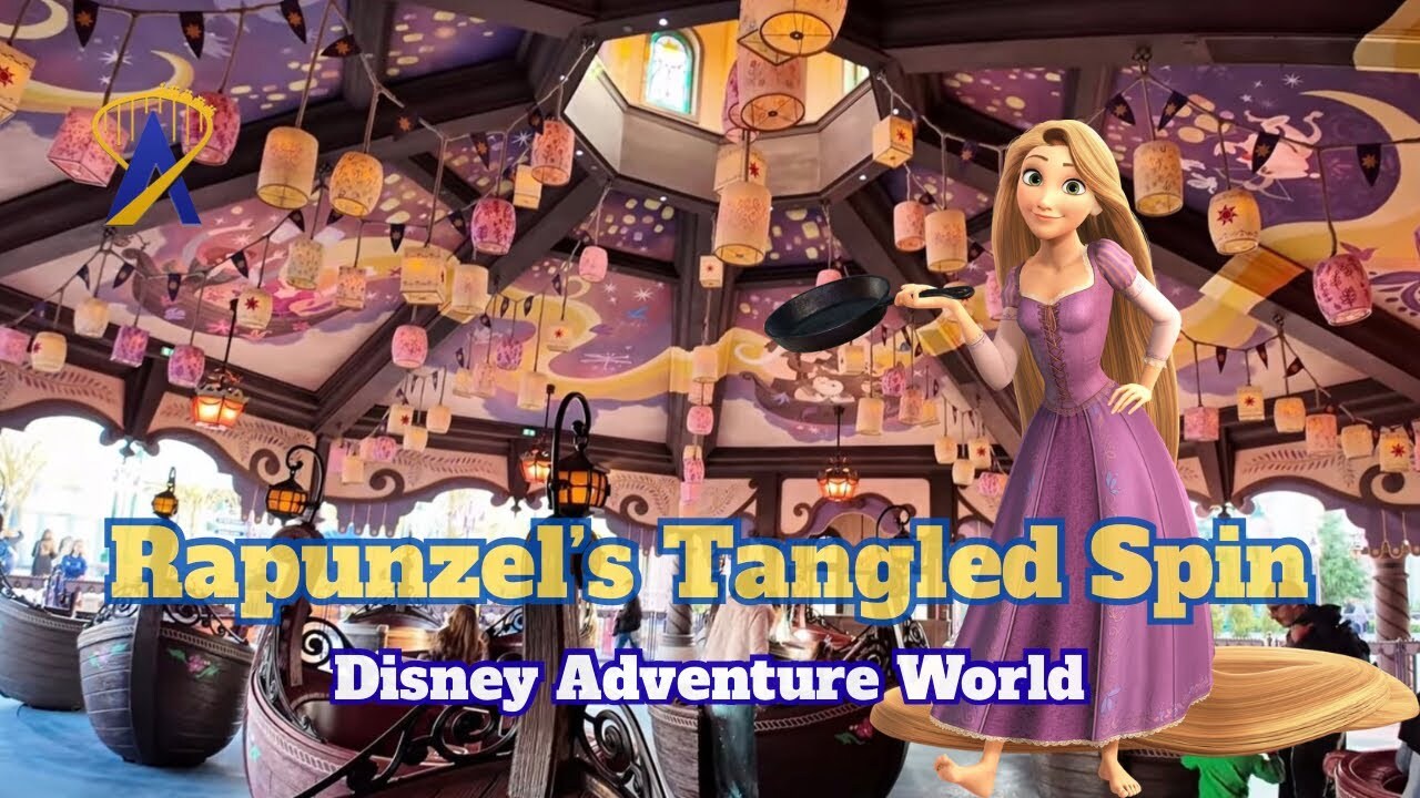 Video thumbnail for Rapunzel’s Tangled Spin, Full overview and POV - Disney Adventure World, Paris