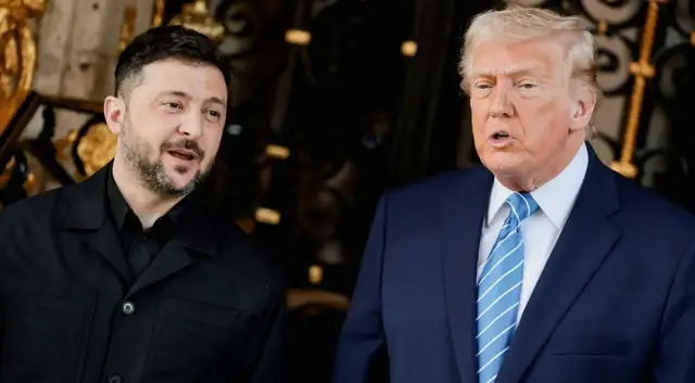 Video thumbnail for Trump signals Ukraine peace deal in 'final stages' as talks with Zelenskyy begin in Florida