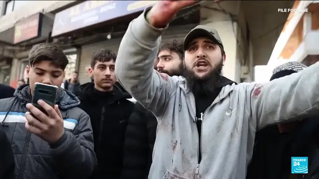 Video thumbnail for Syrian Alawites protest after deadly mosque bombing