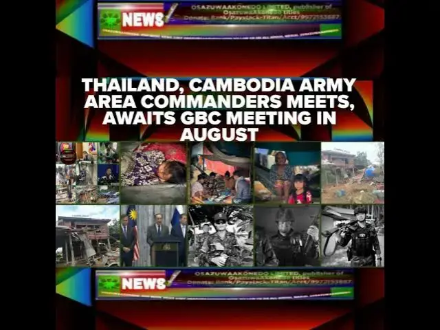 Video thumbnail for Thailand, Cambodia Army Area Commanders Meets, Awaits GBC Meeting In August