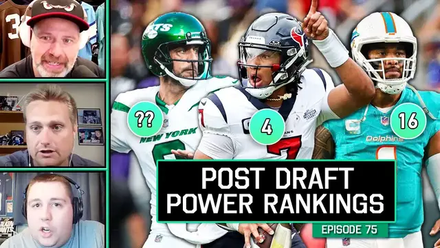 Video thumbnail for NFL POST DRAFT POWER RANKINGS