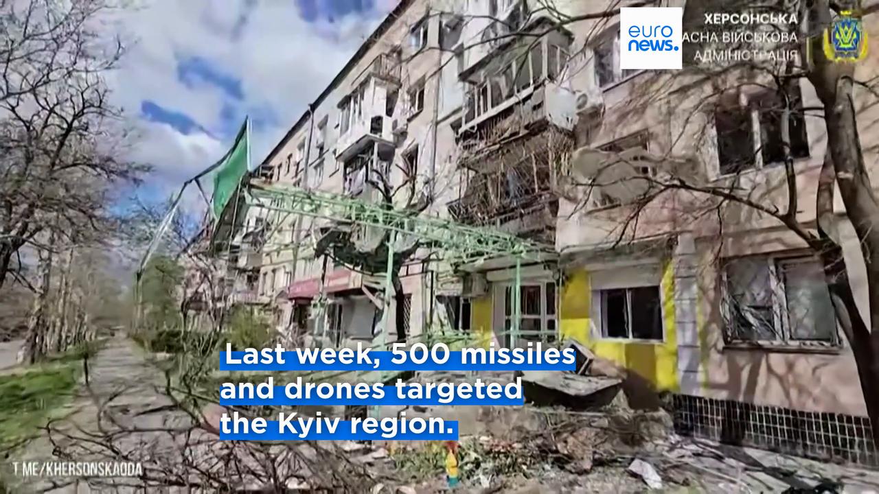 Video thumbnail for Russian drone strike on bus stop in central Ukraine kills three and injures 12