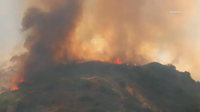 Video thumbnail for US, Los Angeles: Piru Grande Fire Burns Near Los Angeles-Ventura County Border Part 1.
