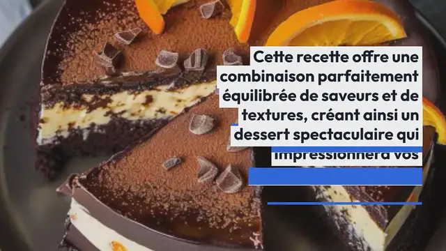 Video thumbnail for Gâteau Étagé Cheesecake Chocolat Orange