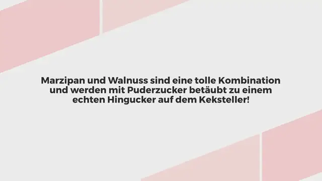'Video thumbnail for Marzipan-Walnuss-Plätzchen zum Ausstechen'