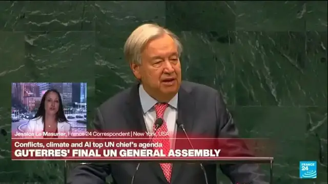 Video thumbnail for Guterres delivers 'message to superpowers' in last UN General Assembly speech