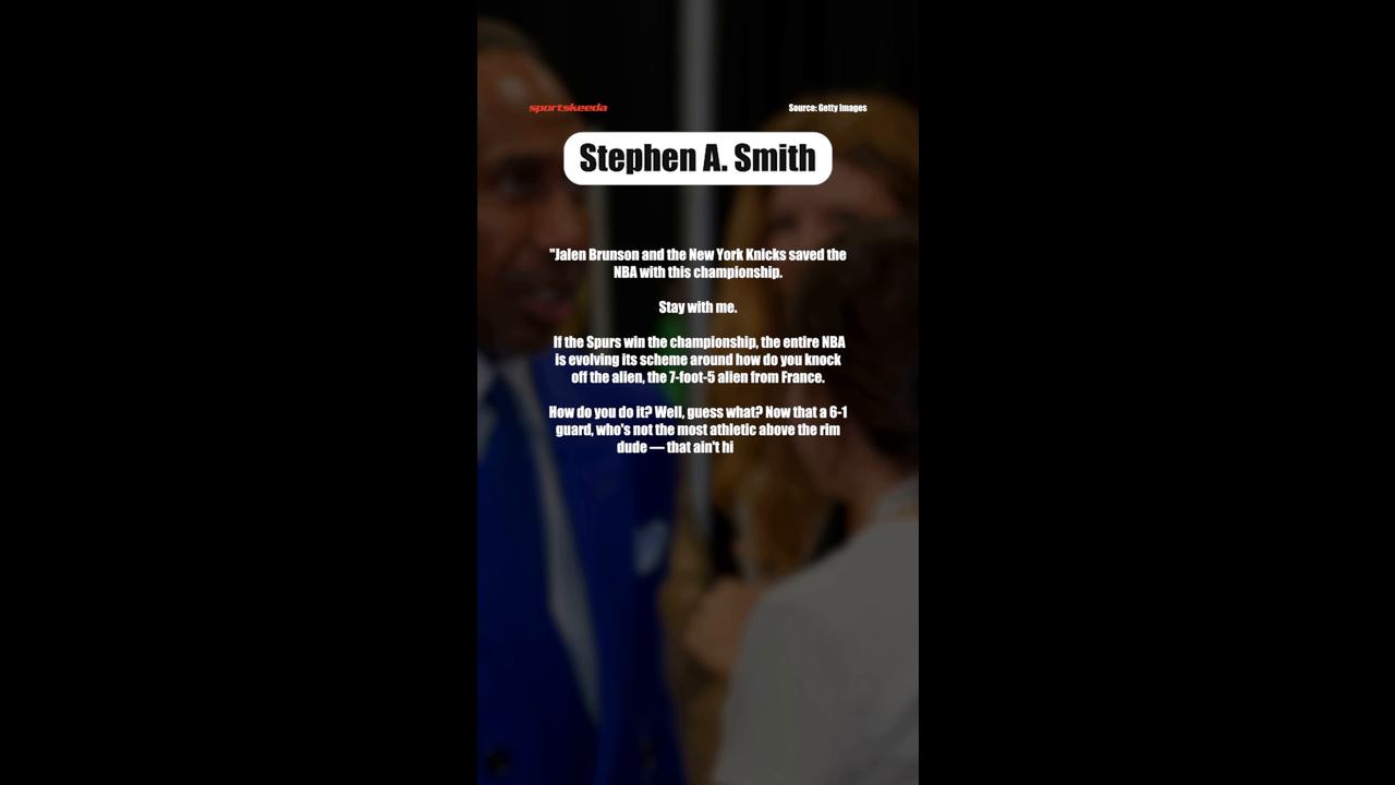 Video thumbnail for Stephen A. Smith Says Knicks SAVED NBA After Beating Victor Wembanyama's Spurs
