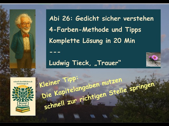 Video thumbnail for Sicherheit bei Gedichten im Abi? Hier ein Beispiel: Thema "Romantik" und "Unterwegs-Sein"