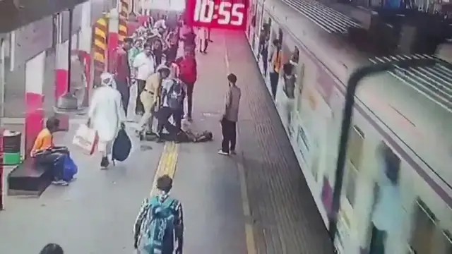 Video thumbnail for India: Hope returns, official rushes forward, man brought back to safety.