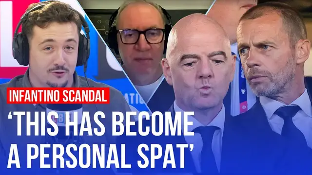 Video thumbnail for Fifa defends Infantino as football's civil war deepens