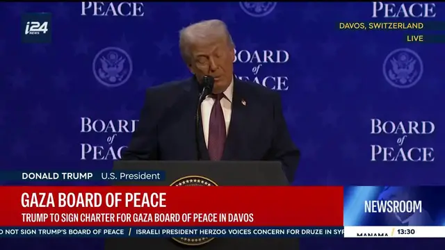 Video thumbnail for US President Trump signs Gaza Board of Peace in Davos