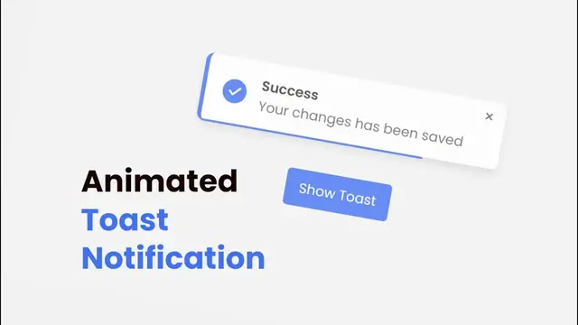 Video thumbnail for Animated Toast Notification with Progress Bar in HTML CSS & JavaScript
