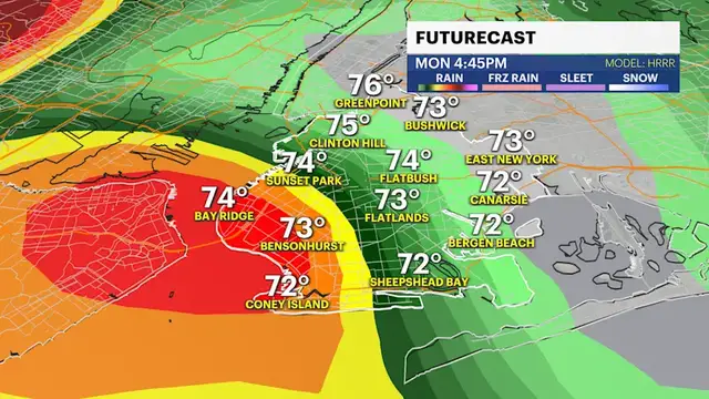 Video thumbnail for STORM WATCH:  Rainy, windy start to the week for The Bronx