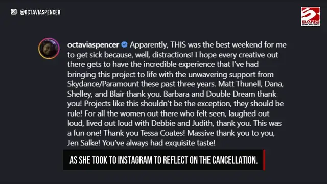 Video thumbnail for Octavia Spencer responds to Ride or Die cancellation