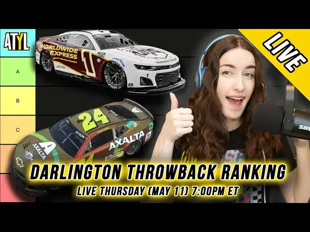Video thumbnail for Ranking 2023 Darlington Throwback Paint Schemes (LIVE)