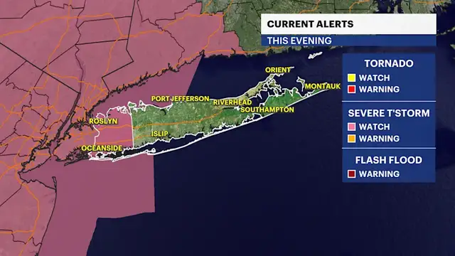 Video thumbnail for STORM WATCH: Severe thunderstorm watch issued for Nassau County this evening