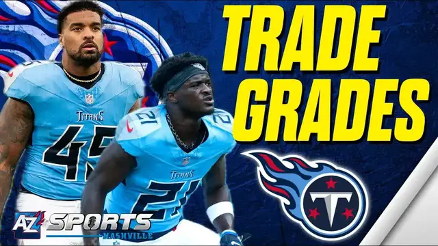 Video thumbnail for a to z sports nashville: titans 2025 nfl trade grades! vrabel's moves, jones impact, and future predictions