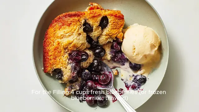 Video thumbnail for Blueberry cobbler recipe