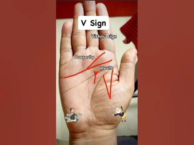 Video thumbnail for V sign, vishnu sign #palmistry #reels #viral