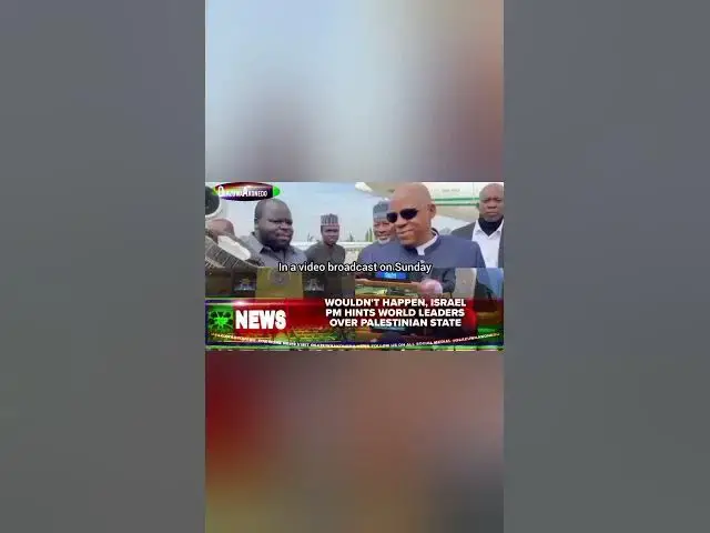 Video thumbnail for Wouldn't Happen, Israel PM Hints World Leaders Over Palestinian State