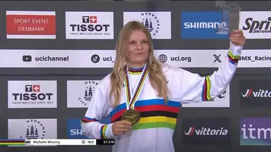 'Video thumbnail for Dutch BMXer Michelle Wissing closer to historic UCI season in U23s'