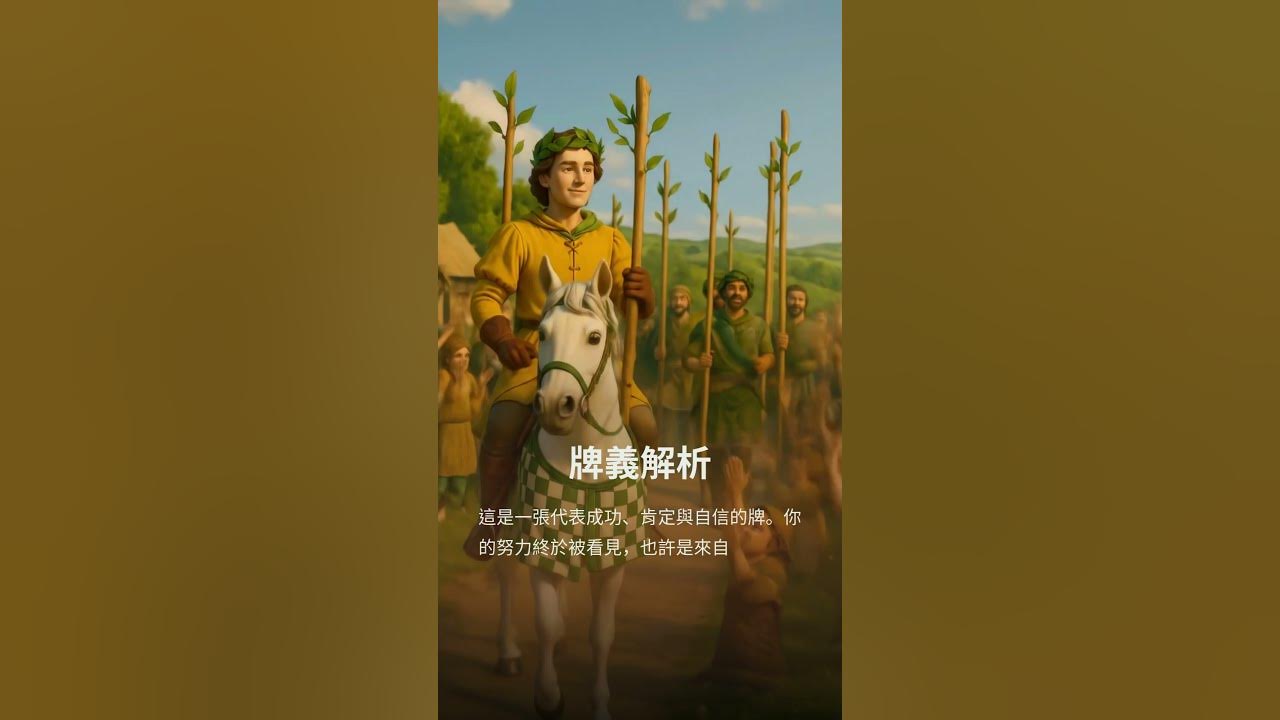 Video thumbnail for 【塔羅每日一占】你值得這份掌聲｜權杖六 正位 #家思宇塔羅 #塔羅占卜 #塔羅