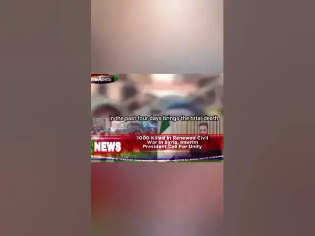 Video thumbnail for 1000 Killed In Renewed Civil War In Syria, Interim President Call For Unity