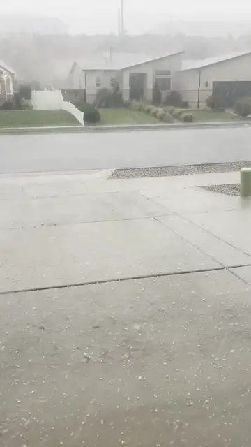 Video thumbnail for Intense Hailstorm Blankets a Utah Neighborhood