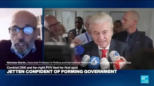 'Video thumbnail for Netherlands nailbiter as far-right, centrists in election dead-heat'