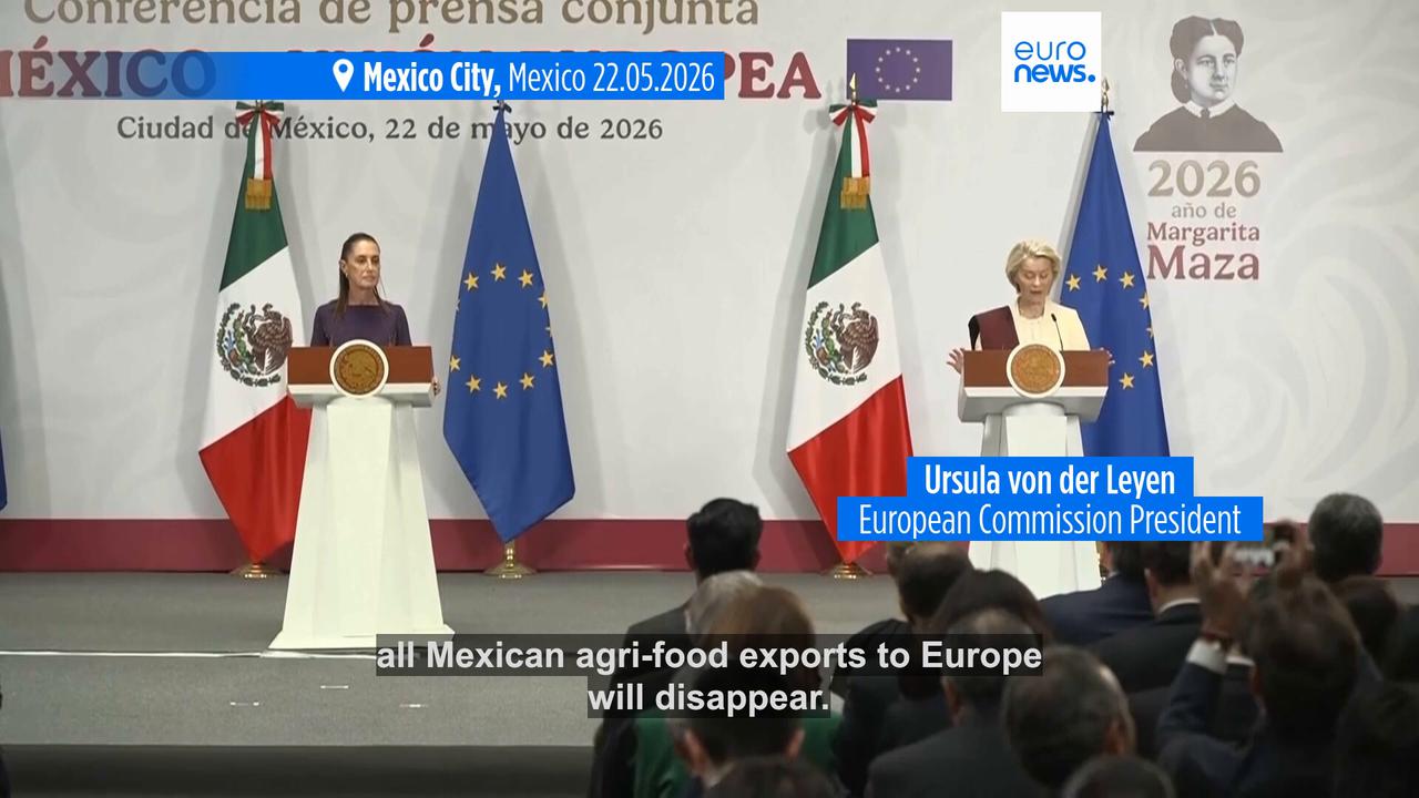 Video thumbnail for EU clinches new trade deal with Mexico to bolster its foothold in Latin America