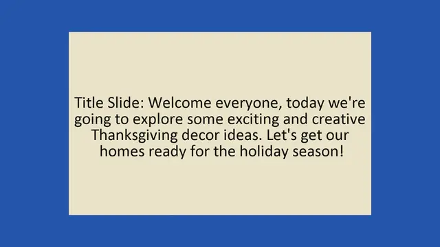 'Video thumbnail for Thanksgiving Decor Ideas'