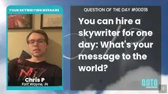 Video thumbnail for Chris takes his sky message from the famous Ferris Bueller. Life moves pretty fast!