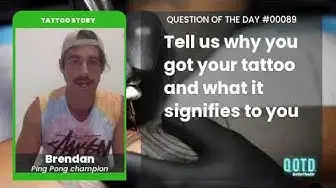 Video thumbnail for Brendan got a tattoo of his mom, to commemorate her. Such an incredible design! :)