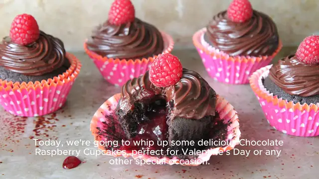 Video thumbnail for Chocolate Raspberry Cupcakes Recipe