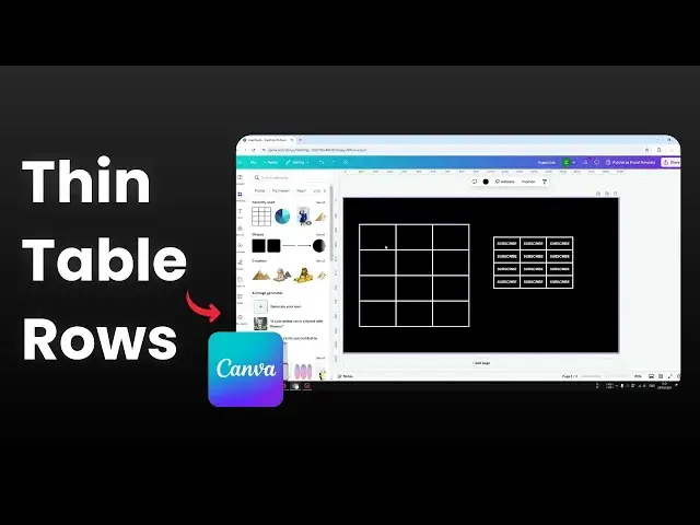 Video thumbnail for How to Make Rows Thinner in Canva Table