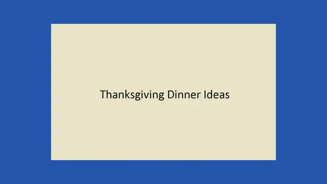 'Video thumbnail for Thanksgiving Dinner Ideas'
