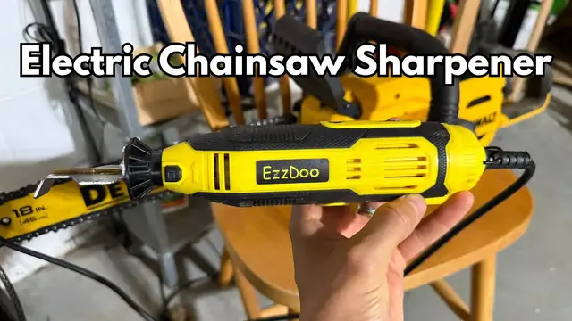 'Video thumbnail for Electric Chainsaw Sharpener - EzzDoo - How to Quickly Sharpen Chainsaws'