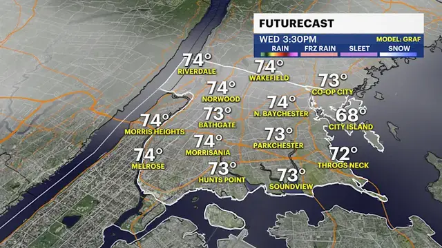 Video thumbnail for Brief August tease across the Bronx before weekend rain cools things down