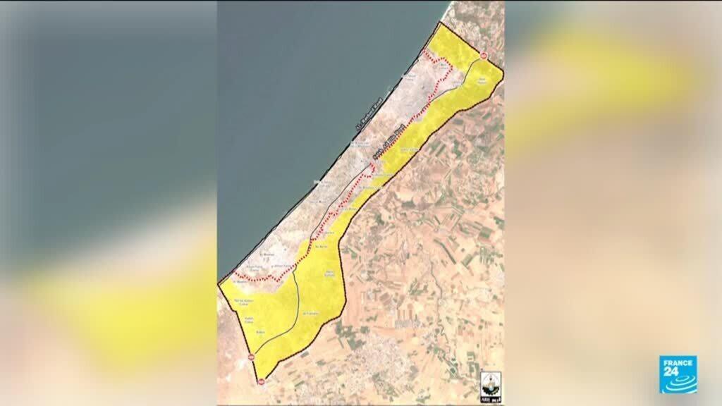 Video thumbnail for Israeli maps outline expanded zone of military control in Gaza