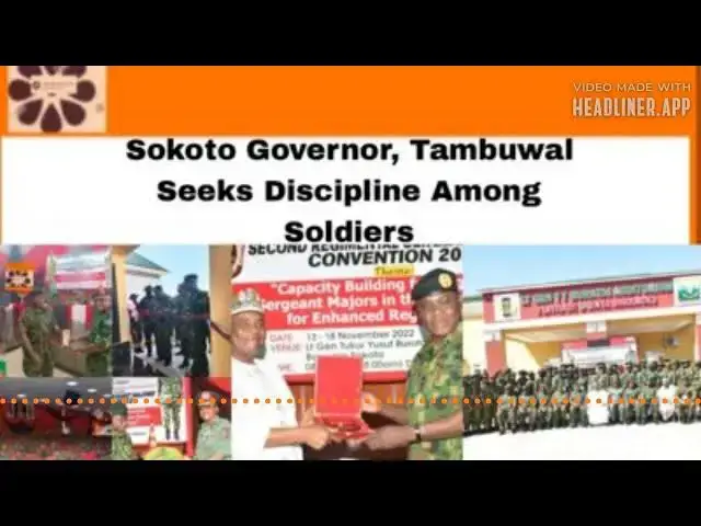 Video thumbnail for Sokoto Governor, Tambuwal Seeks Discipline Among Soldiers ~ OsazuwaAkonedo