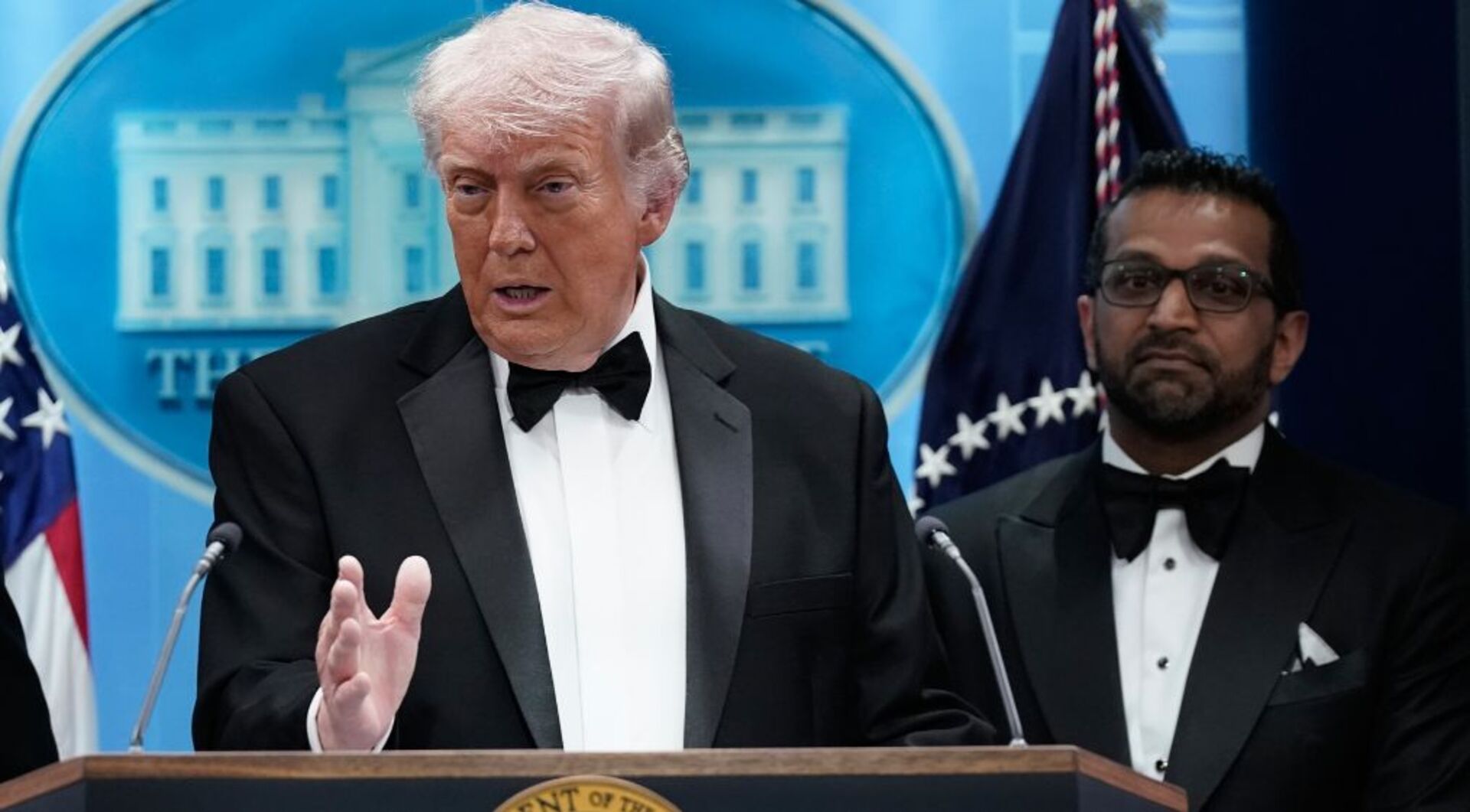 Video thumbnail for Trump unhurt after shots fired at White House correspondents’ dinner, suspect arrested
