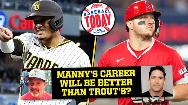 'Video thumbnail for Will Manny Machado's career end up better than Mike Trout's? | Baseball Today'