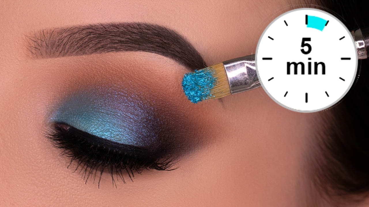 Video thumbnail for 5 MINUTE Blue Brown Smokey Eyes Tutorial