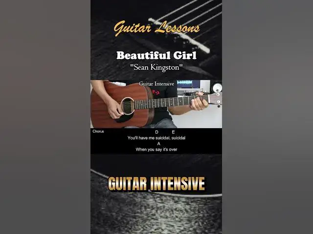 'Video thumbnail for Beautiful Girls - Sean Kingston | EASY Guitar Tutorial with Chords / Lyrics #guitarchords'