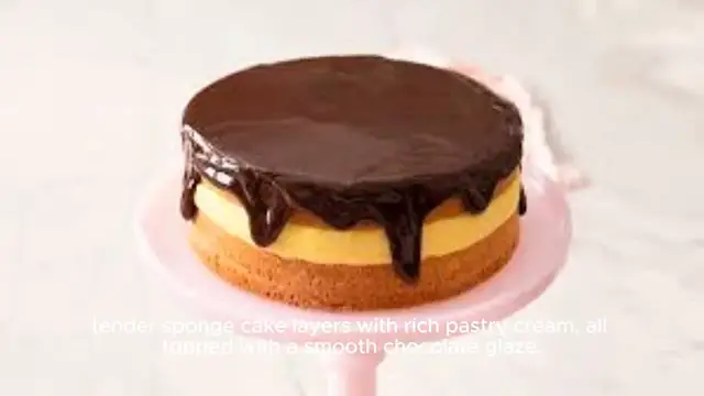 Video thumbnail for Boston Cream Pie recipe