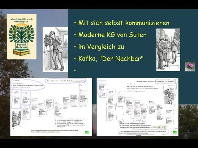 Video thumbnail for Kommunikation mit sich selbst: Zwei Kurzgeschichten  (Suter, Kafka) im Vergleich